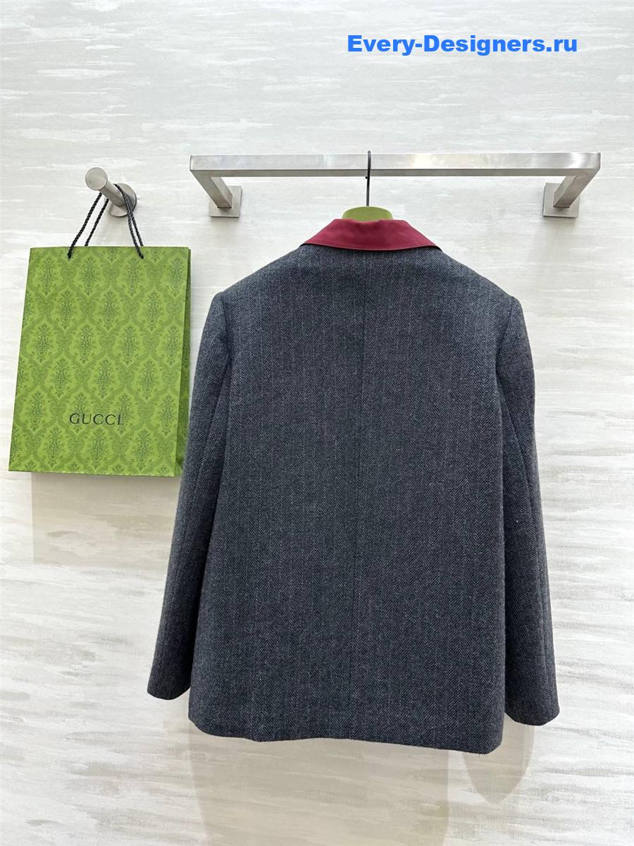 Gvc*1 wool herringbone blazer