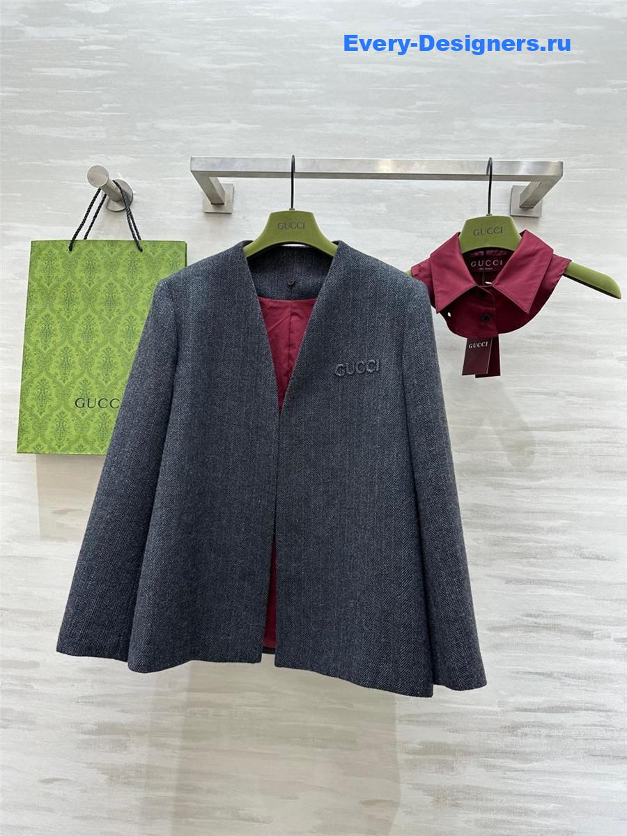 Gvc*1 wool herringbone blazer