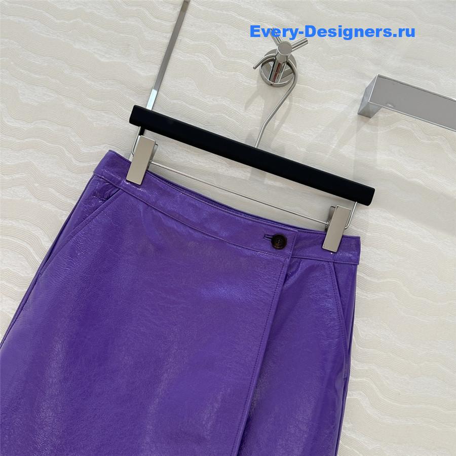 M1um1u patent leather midi skirt