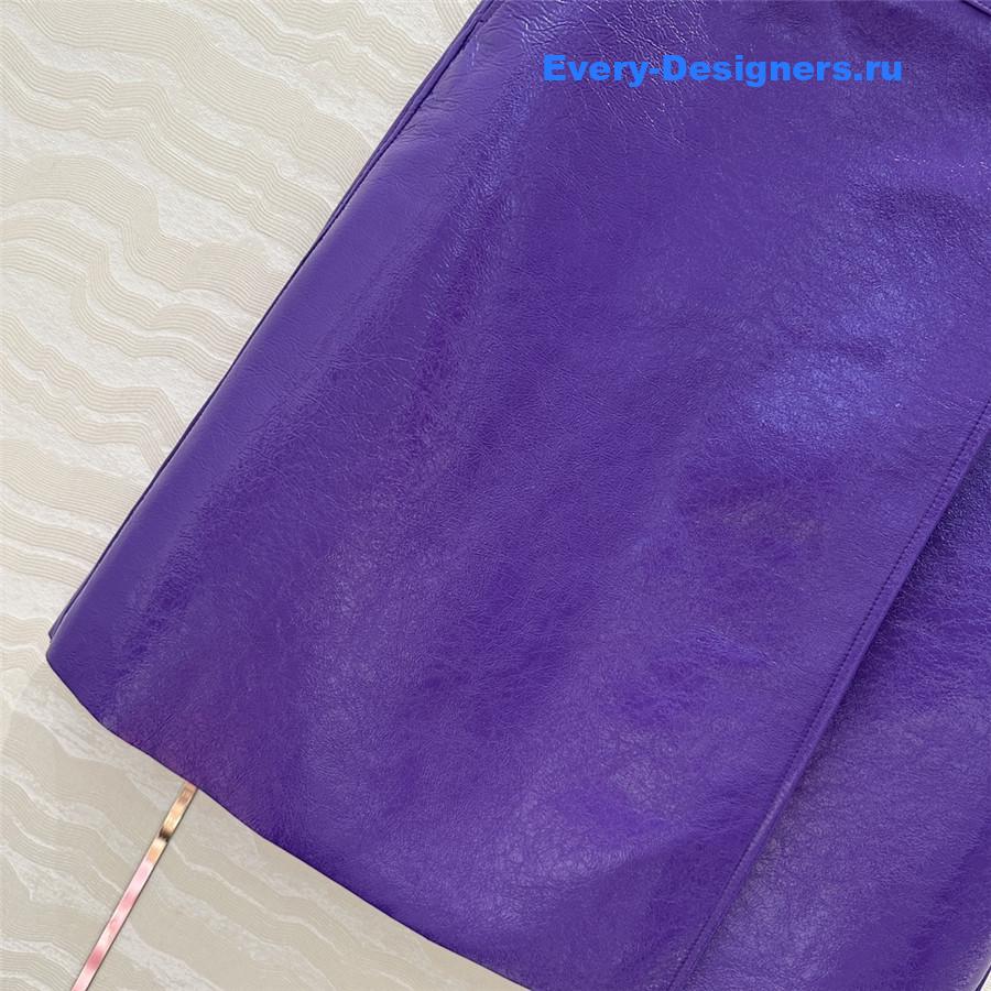 M1um1u patent leather midi skirt