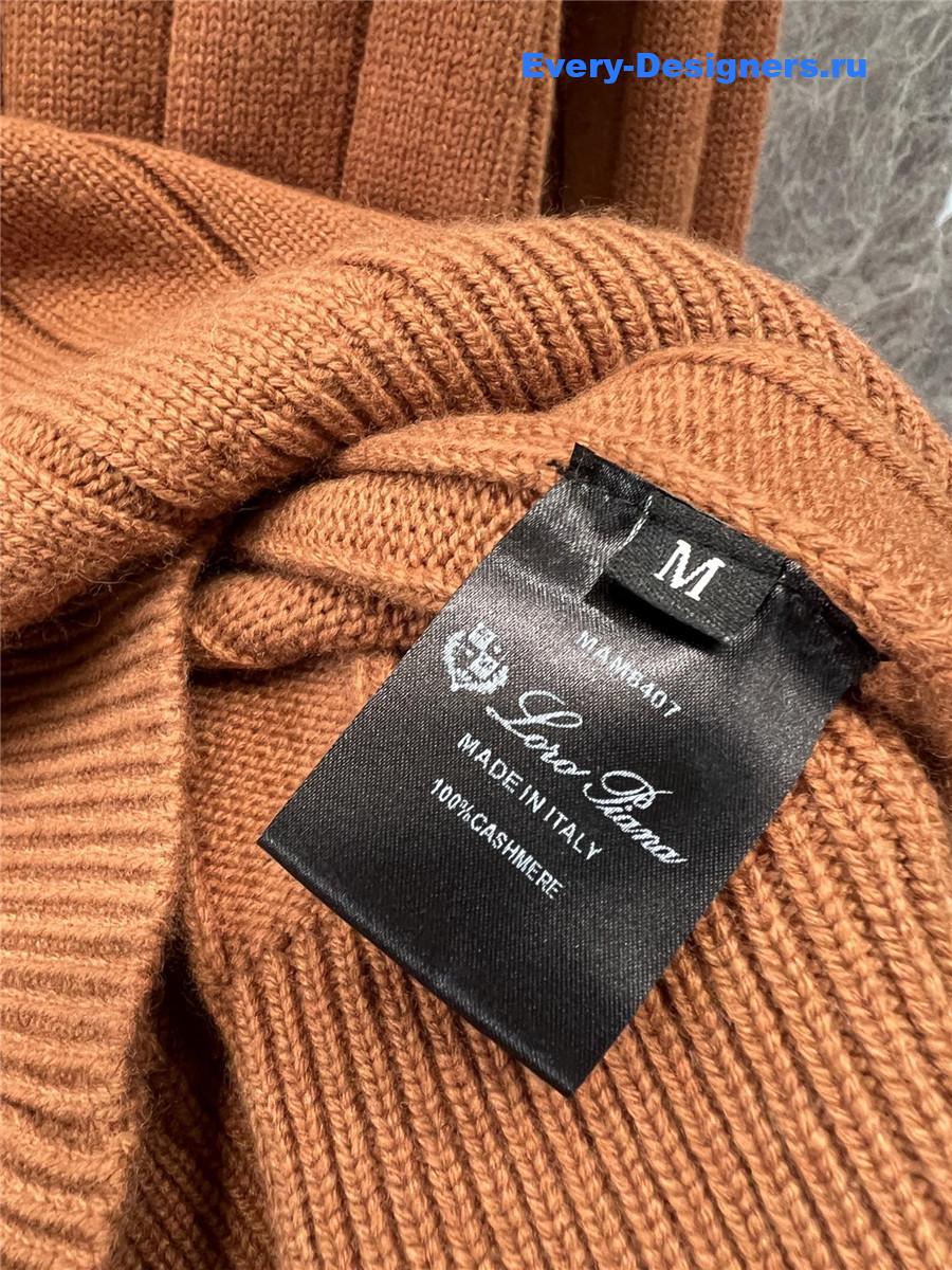 L0r0 P1ana cube stripe sweater coral orange