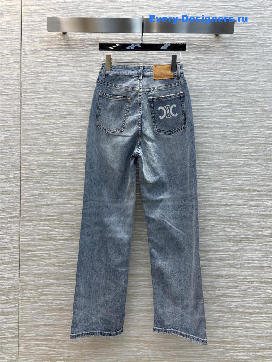 Ce1i*e washed blue jeans