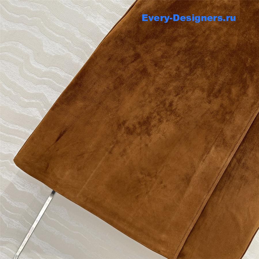 M1um1u suede midi skirt