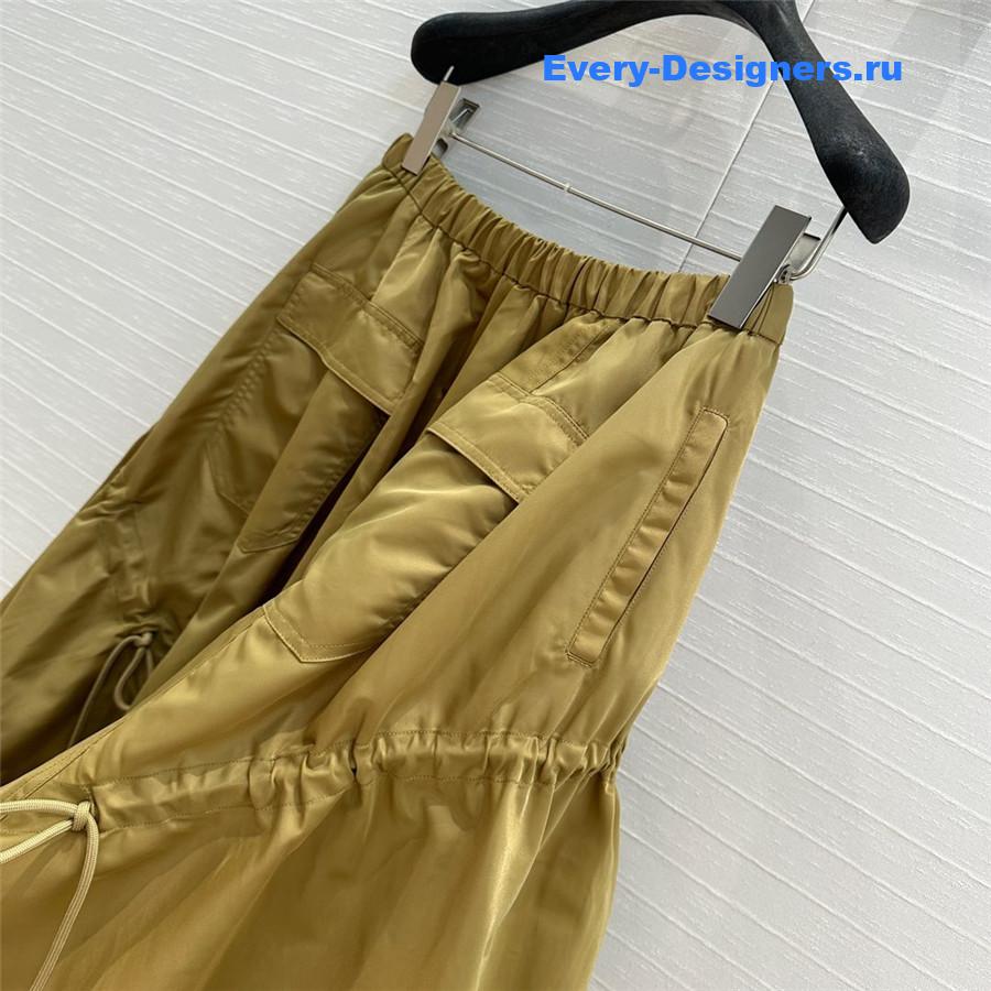 Pra*a elastic waist nylon maxi skirt