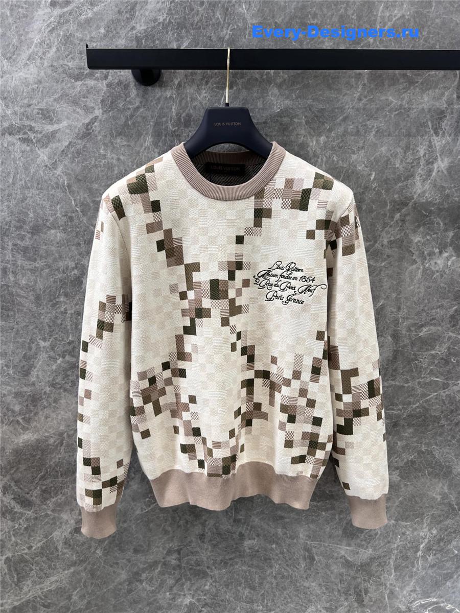 l0vis Vvtt0n lv camouflage knitted sweater