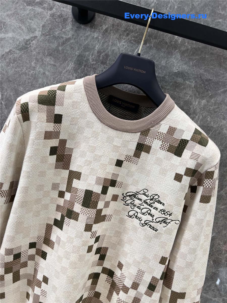 l0vis Vvtt0n lv camouflage knitted sweater
