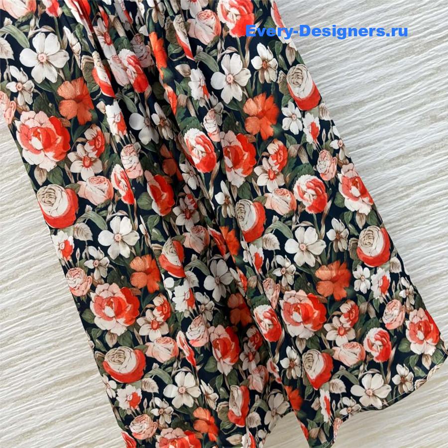 M1um1u lapel floral dress