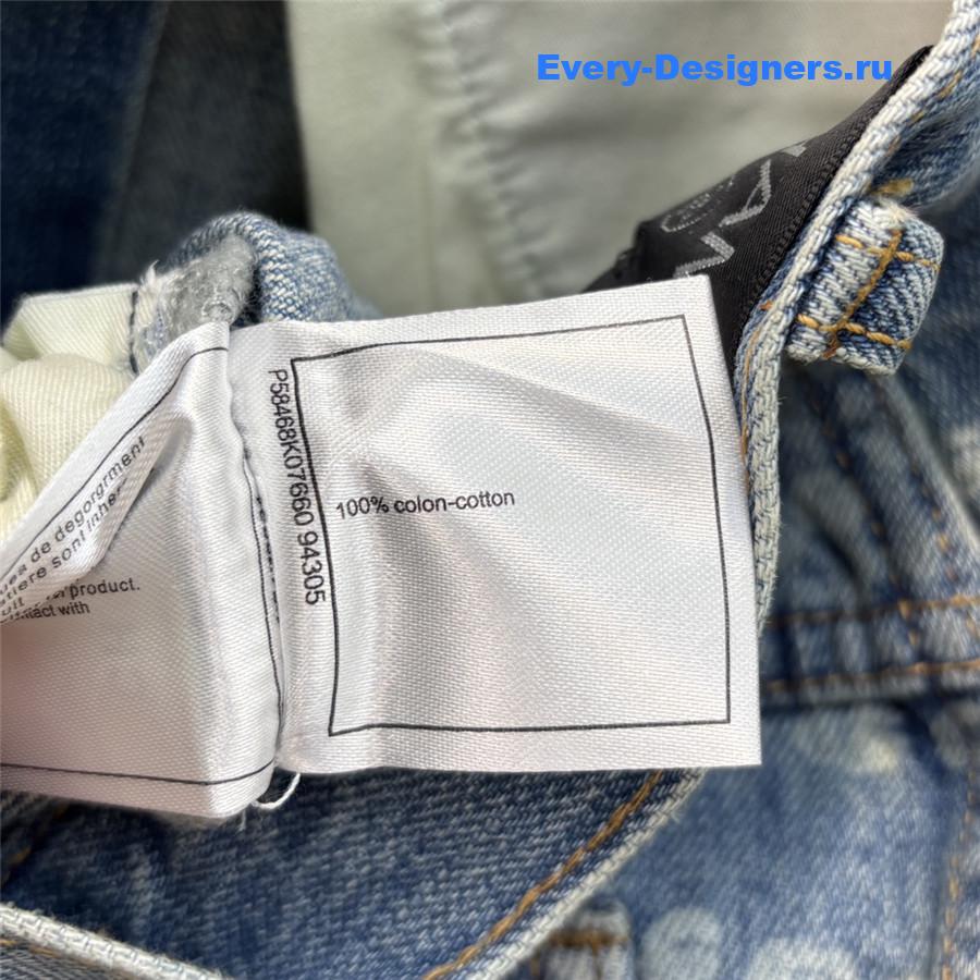 Ch**el logo straight jeans