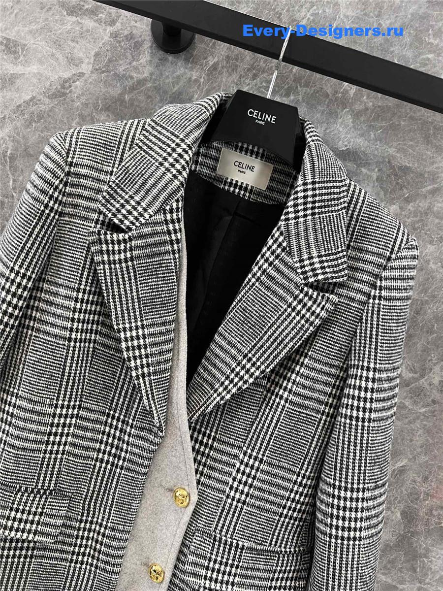 Ce1i*e houndstooth wool blazer