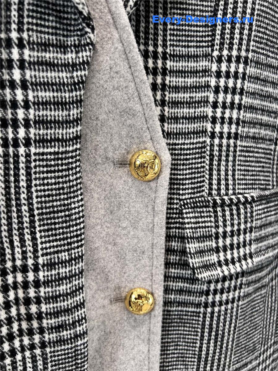 Ce1i*e houndstooth wool blazer