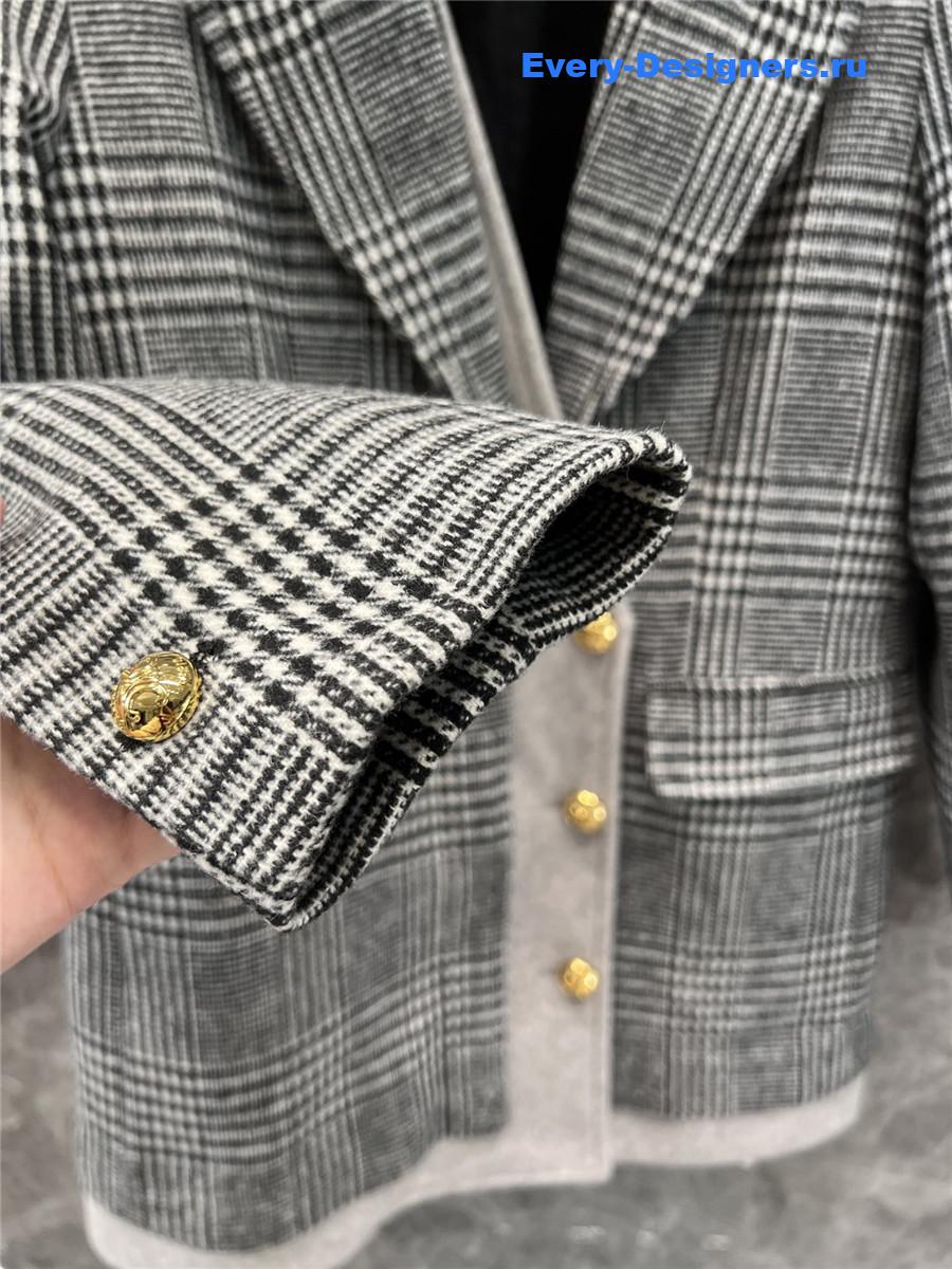 Ce1i*e houndstooth wool blazer
