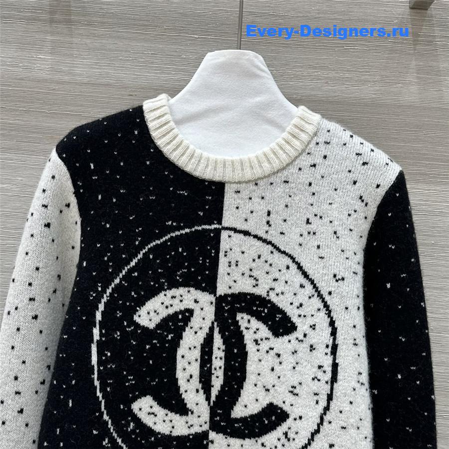 Ch**el black and white sweater