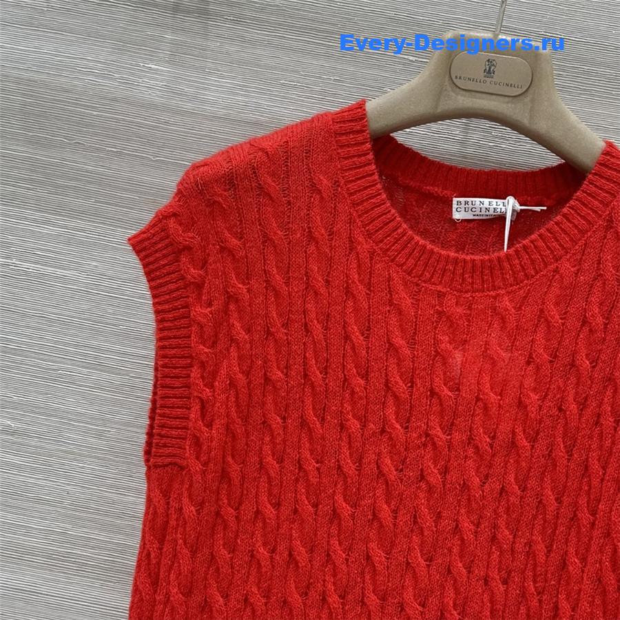 BC Red Cable Vest Top