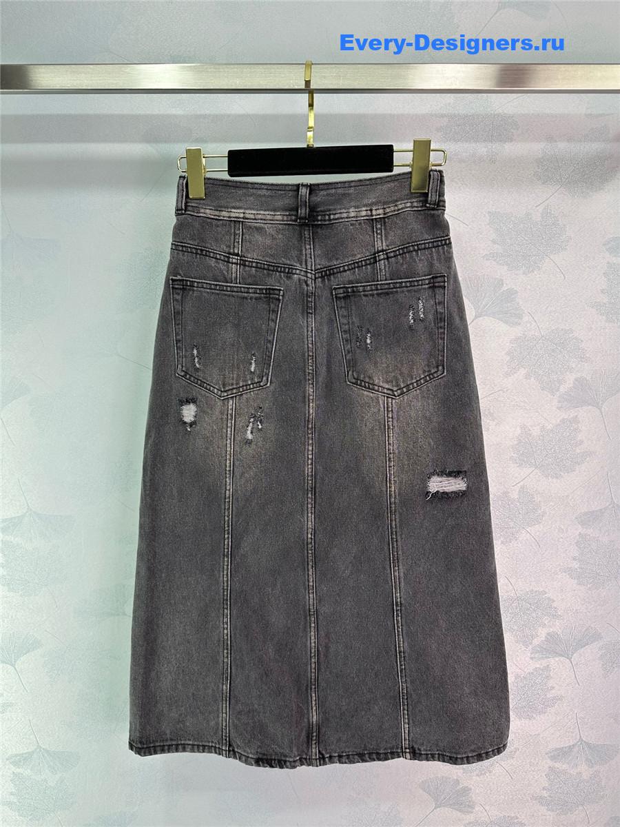 Acne studios denim skirt with slits