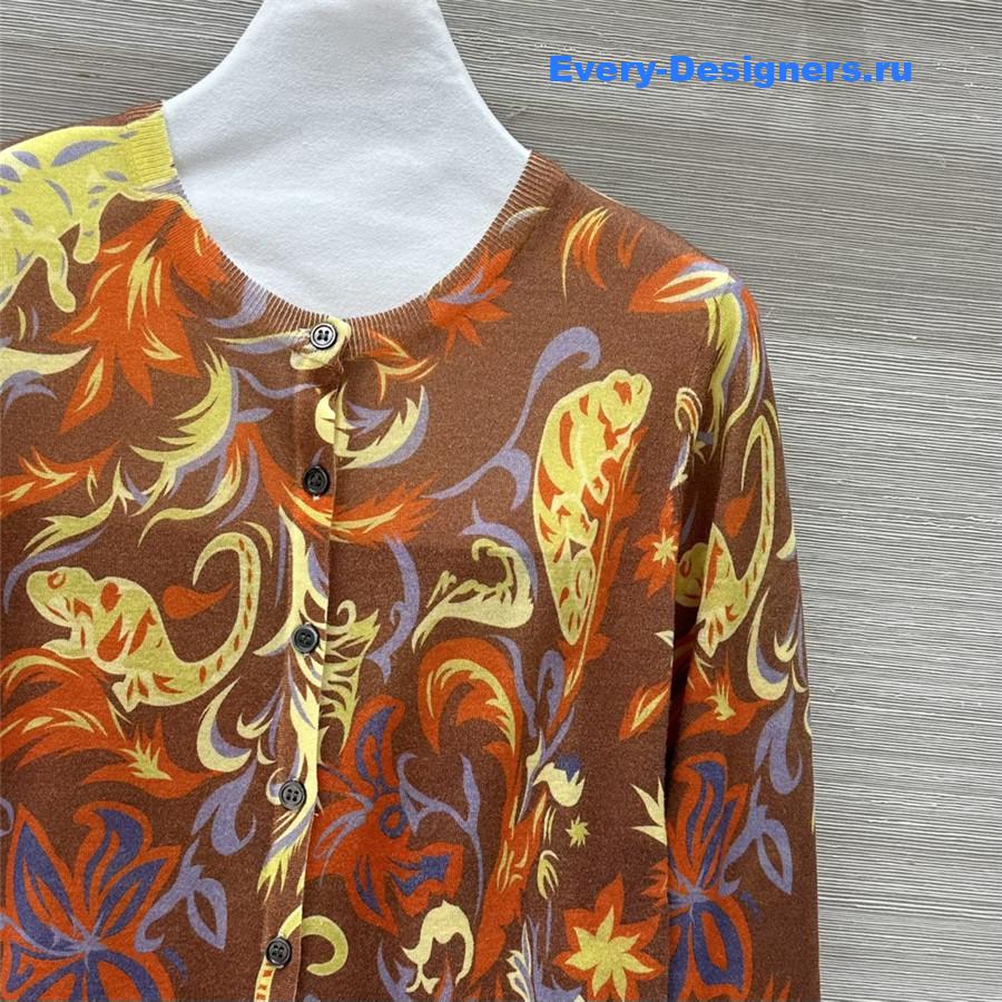 Versace printed knitted cardigan