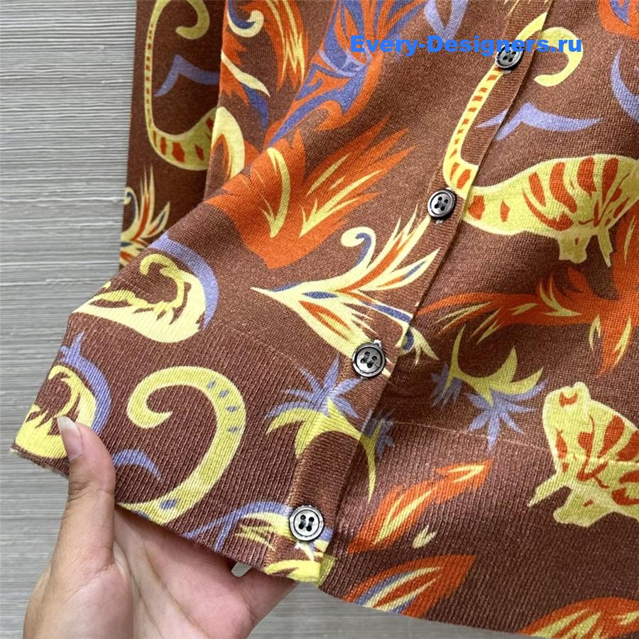 Versace printed knitted cardigan