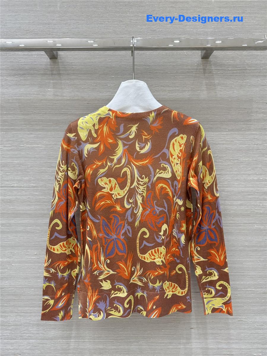 Versace printed knitted cardigan