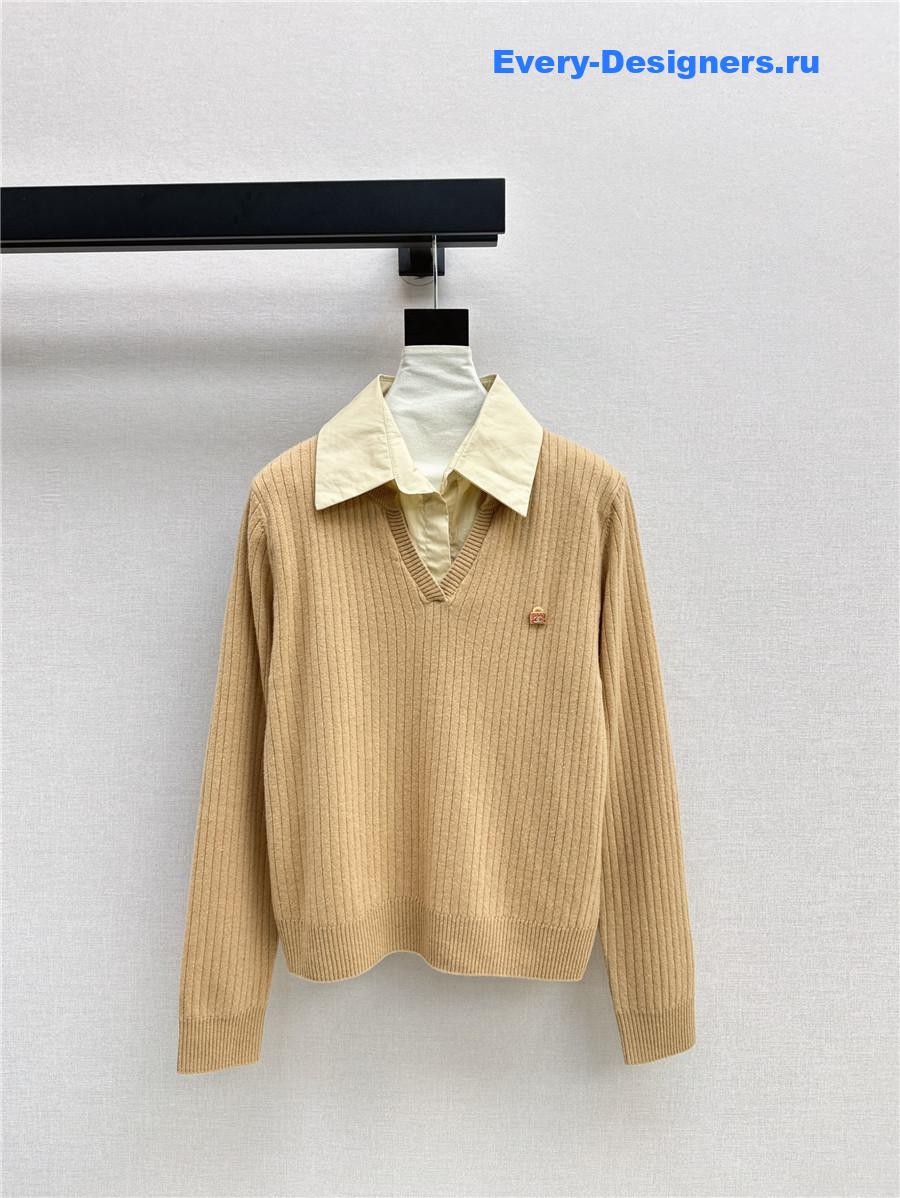 Ch**el fake two piece sweater