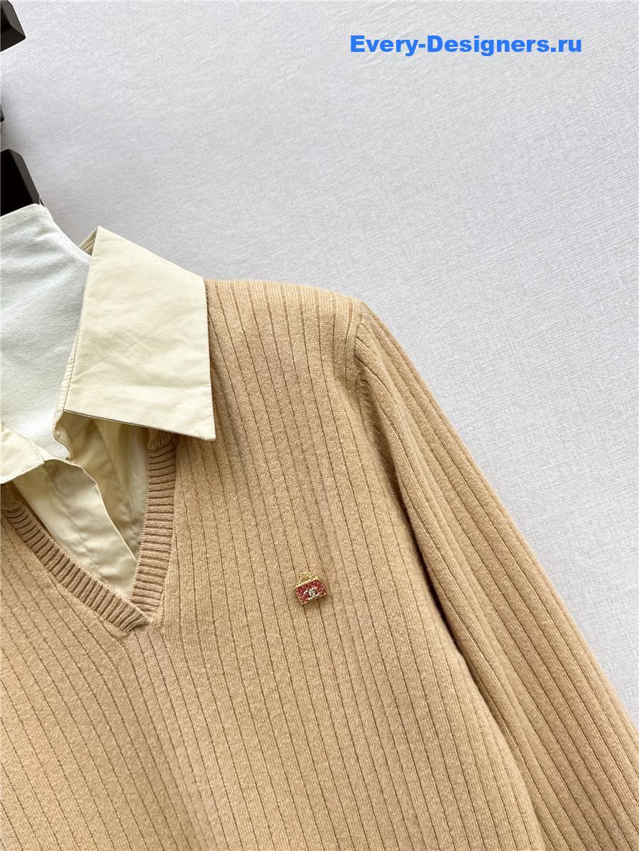 Ch**el fake two piece sweater