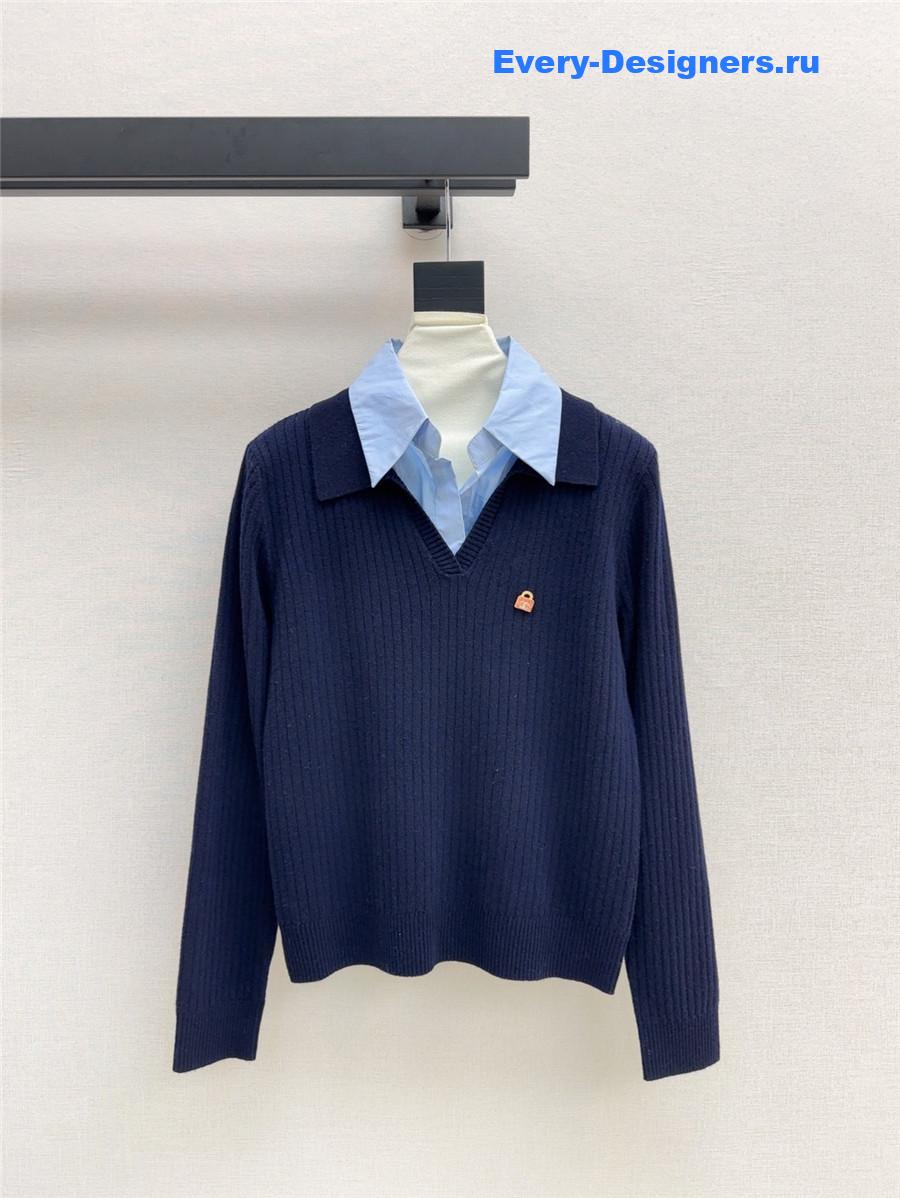 Ch**el fake two piece sweater