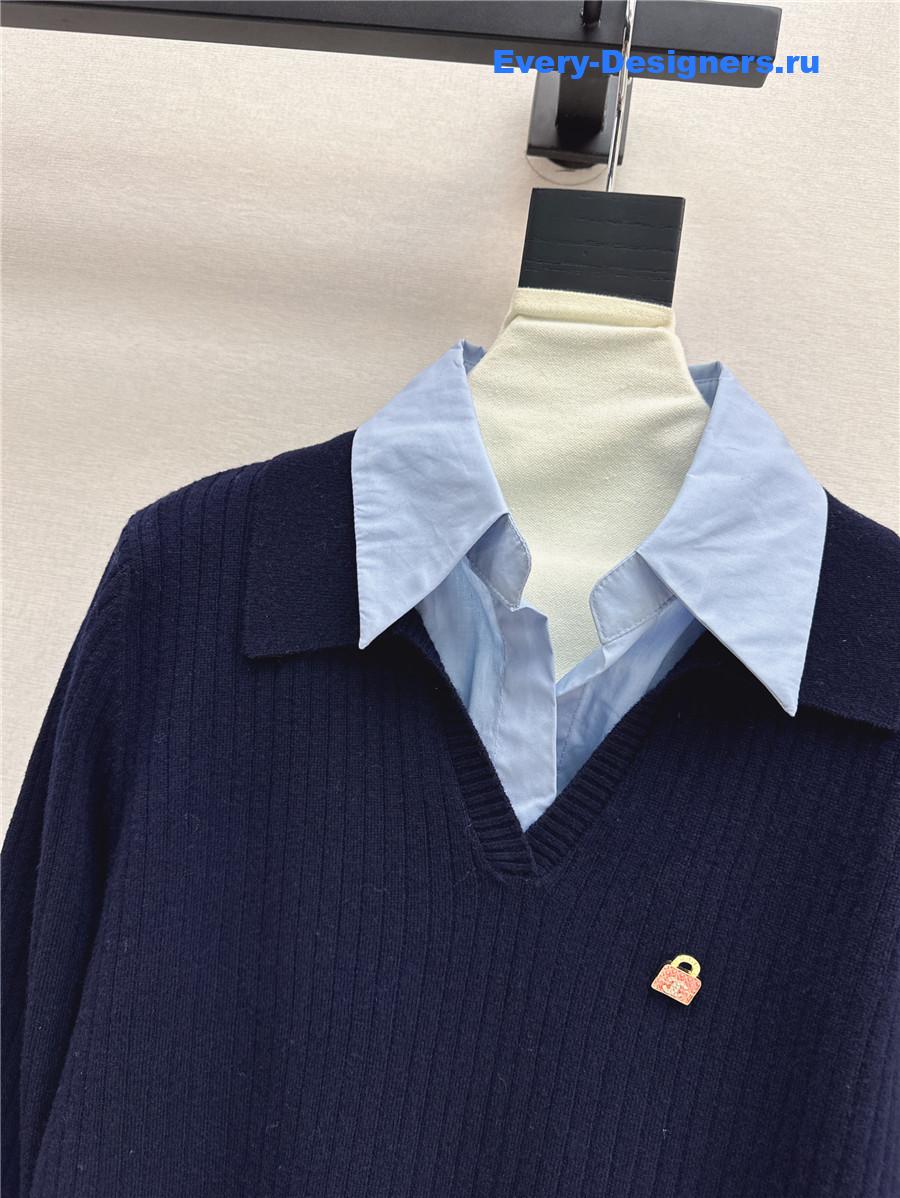 Ch**el fake two piece sweater