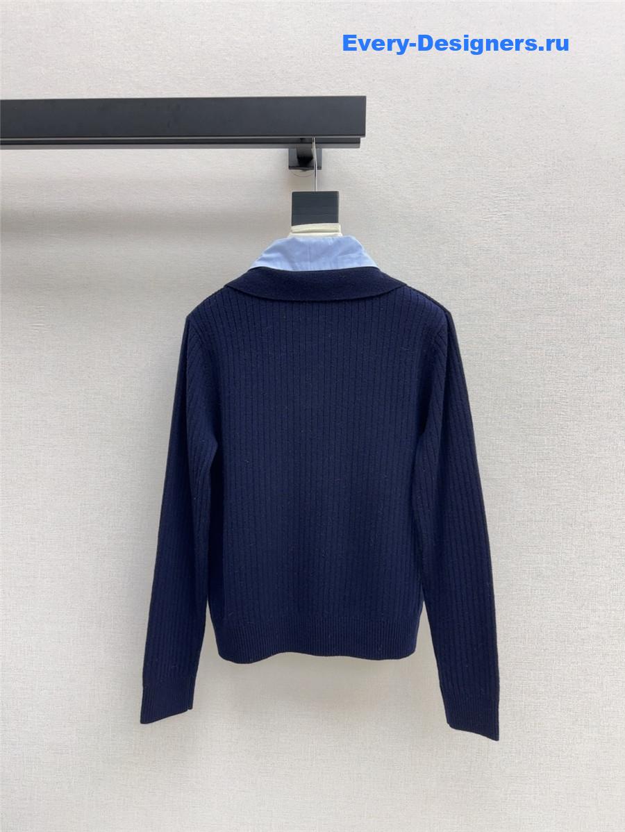 Ch**el fake two piece sweater