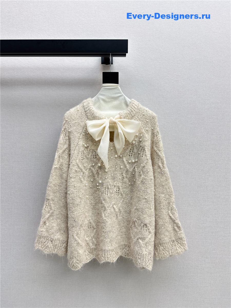 M1um1u ribbon sweater