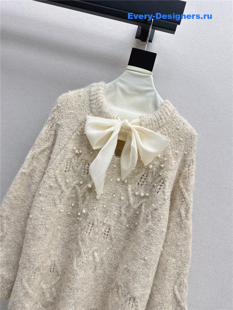 M1um1u ribbon sweater