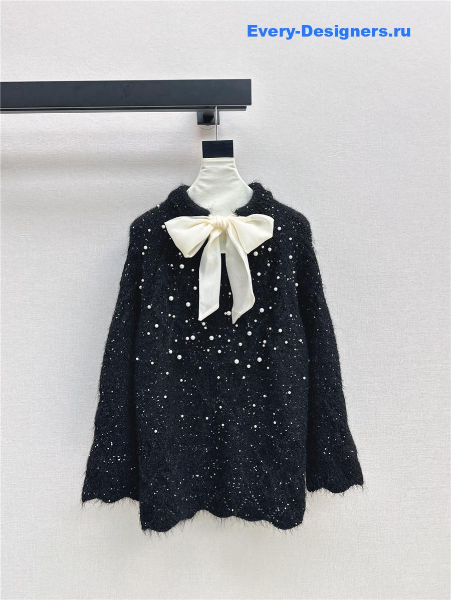 M1um1u ribbon sweater