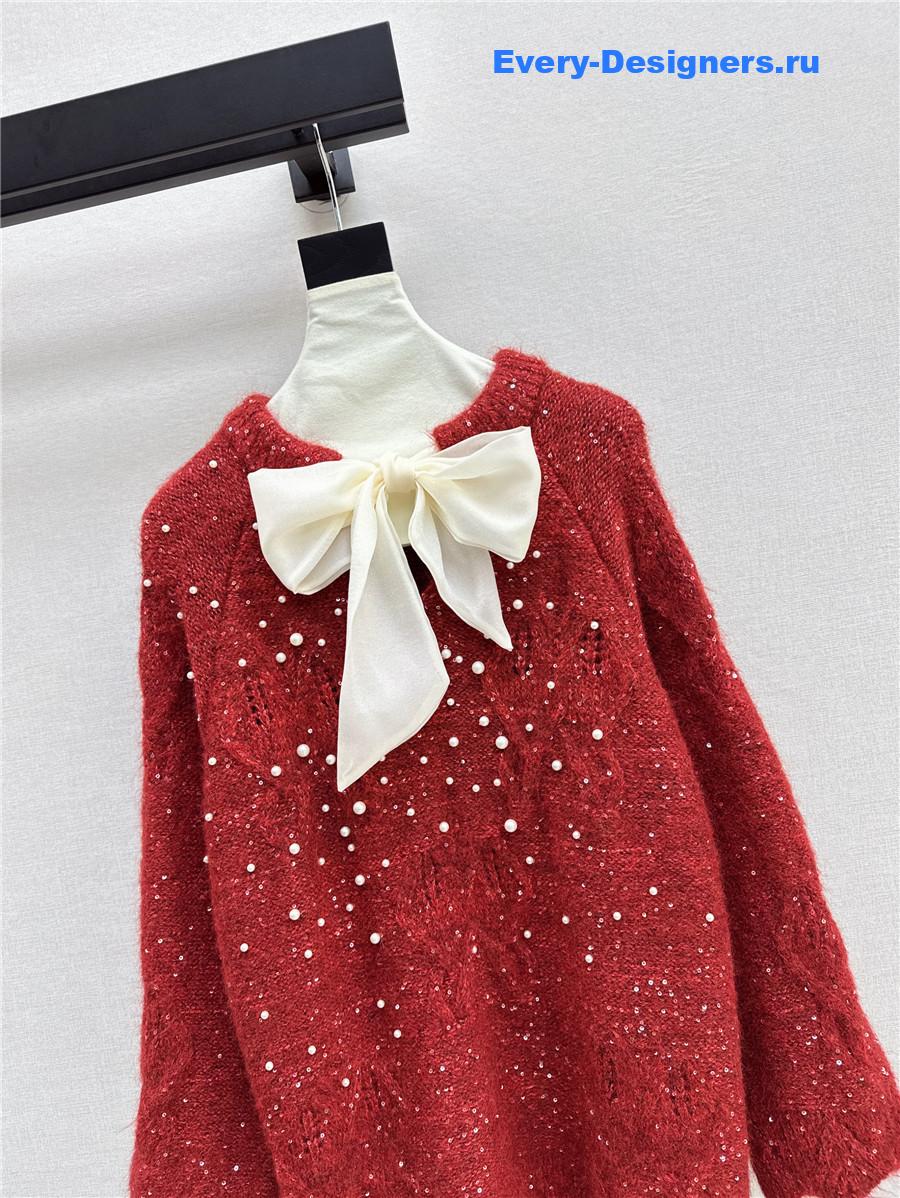 M1um1u ribbon sweater