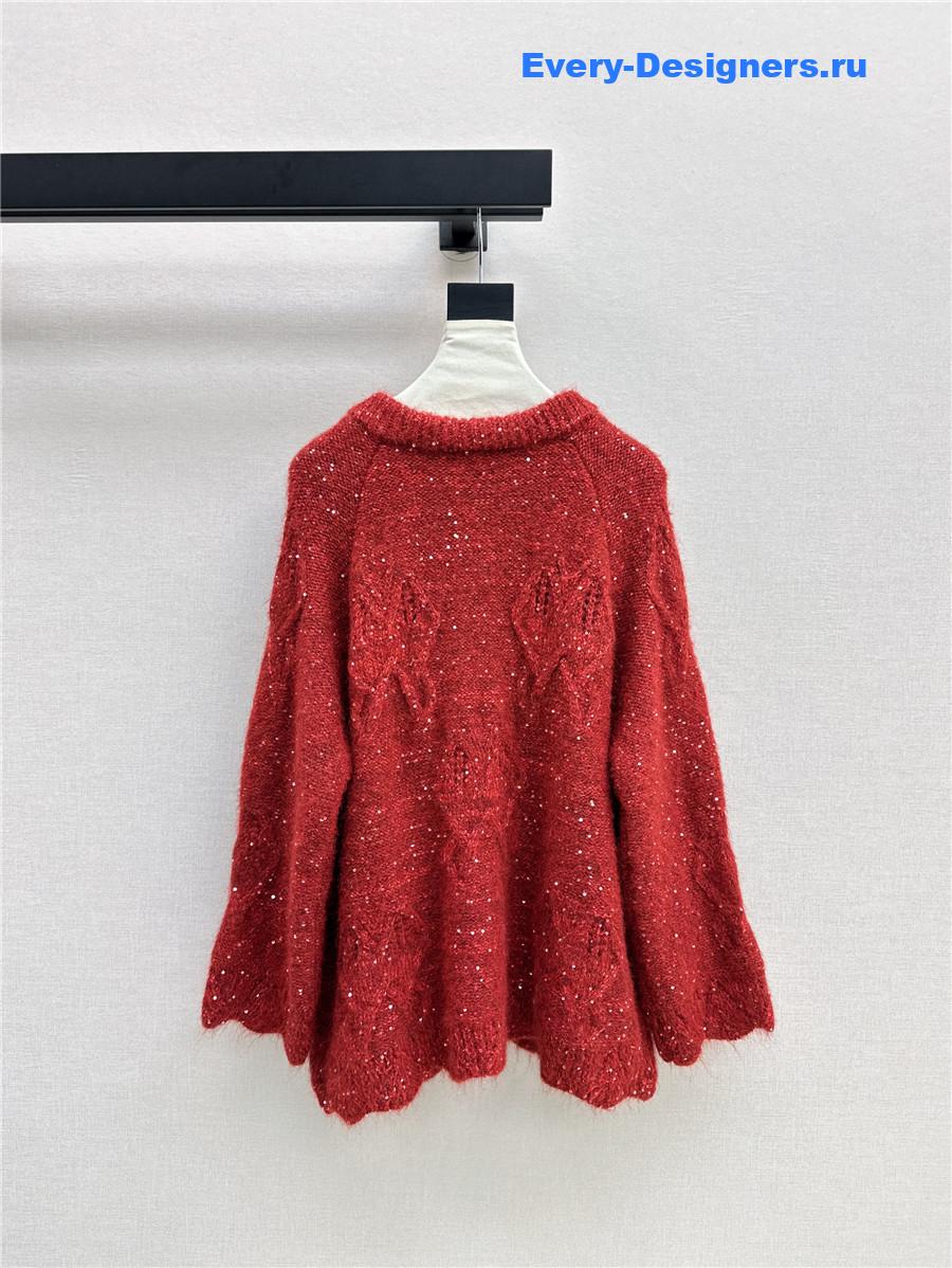 M1um1u ribbon sweater