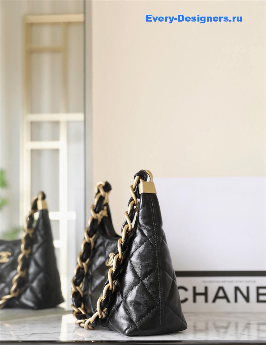 Ch**el small black hobo bag