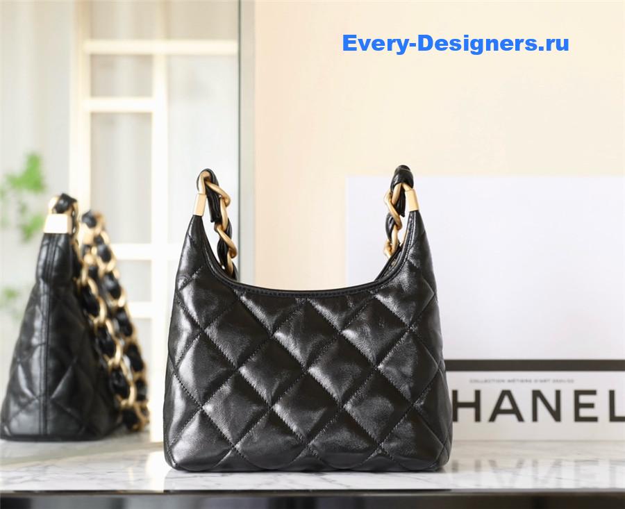 Ch**el small black hobo bag