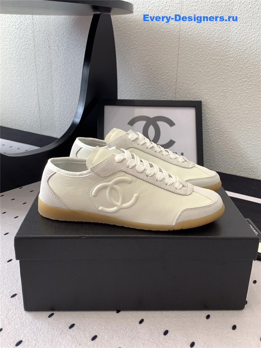 Ch**el off-white lace up trainers