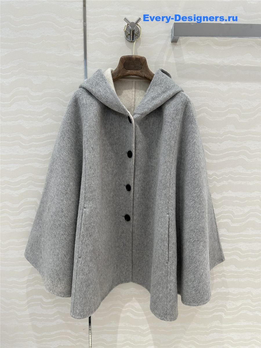 L0r0 P1ana hooded cashmere cape