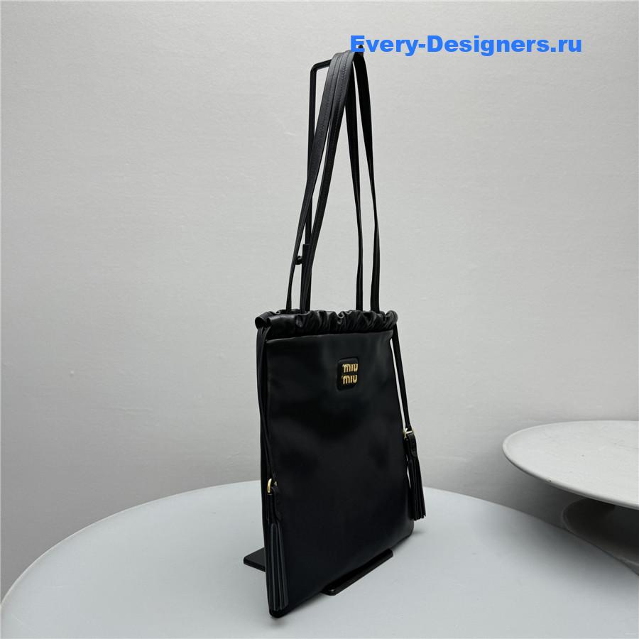 Miu Miu Black Joie Nappa Leather Bag