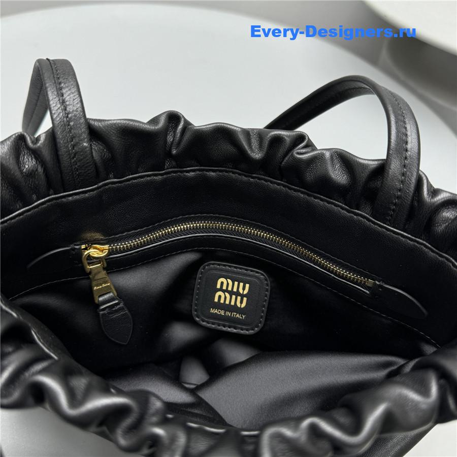 Miu Miu Black Joie Nappa Leather Bag