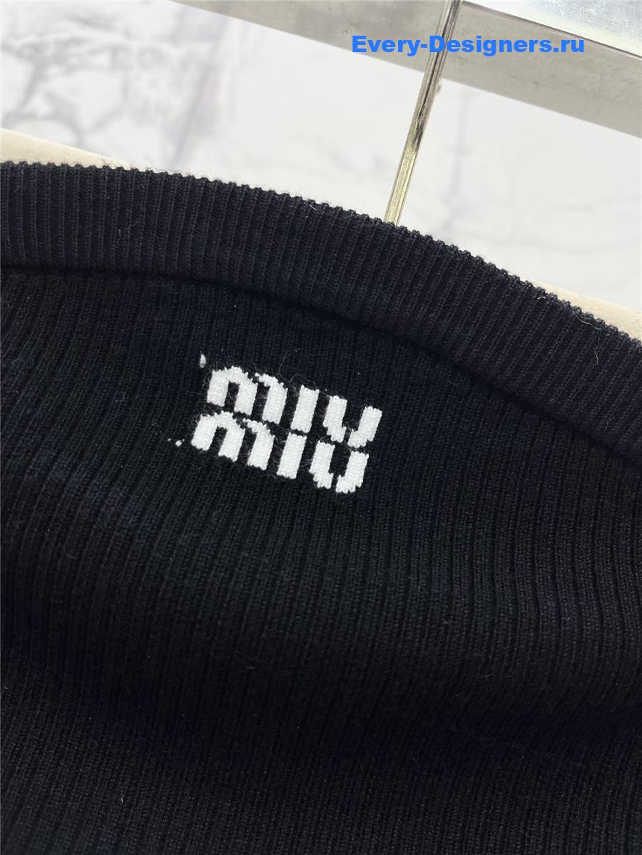 Miu Miu Tube-Top Vest Knitted Skirt Set