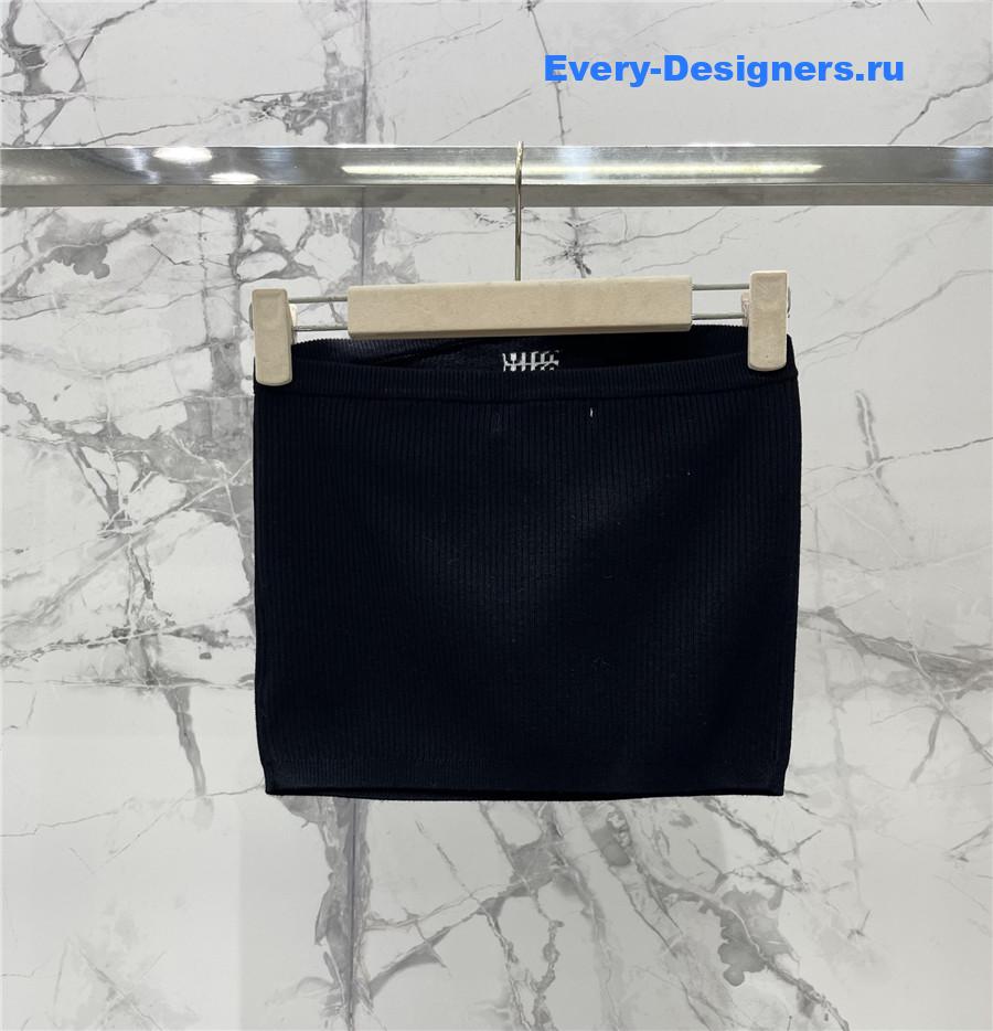 Miu Miu Tube-Top Vest Knitted Skirt Set