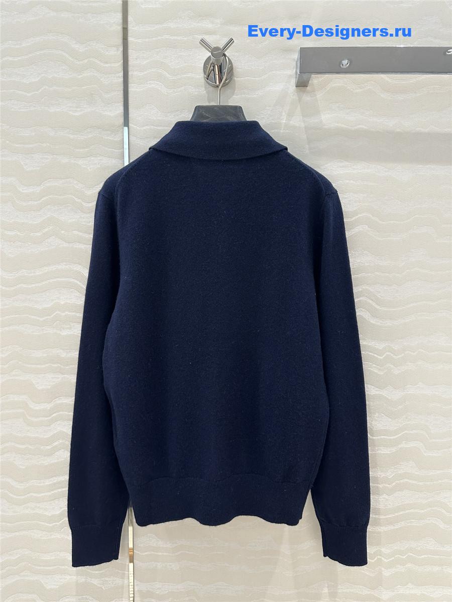 Miu Miu Cashmere Polo Collar Cardigan