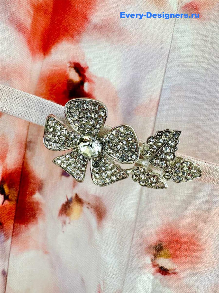 Zimm Crush Frill Sleeved Midi Dress