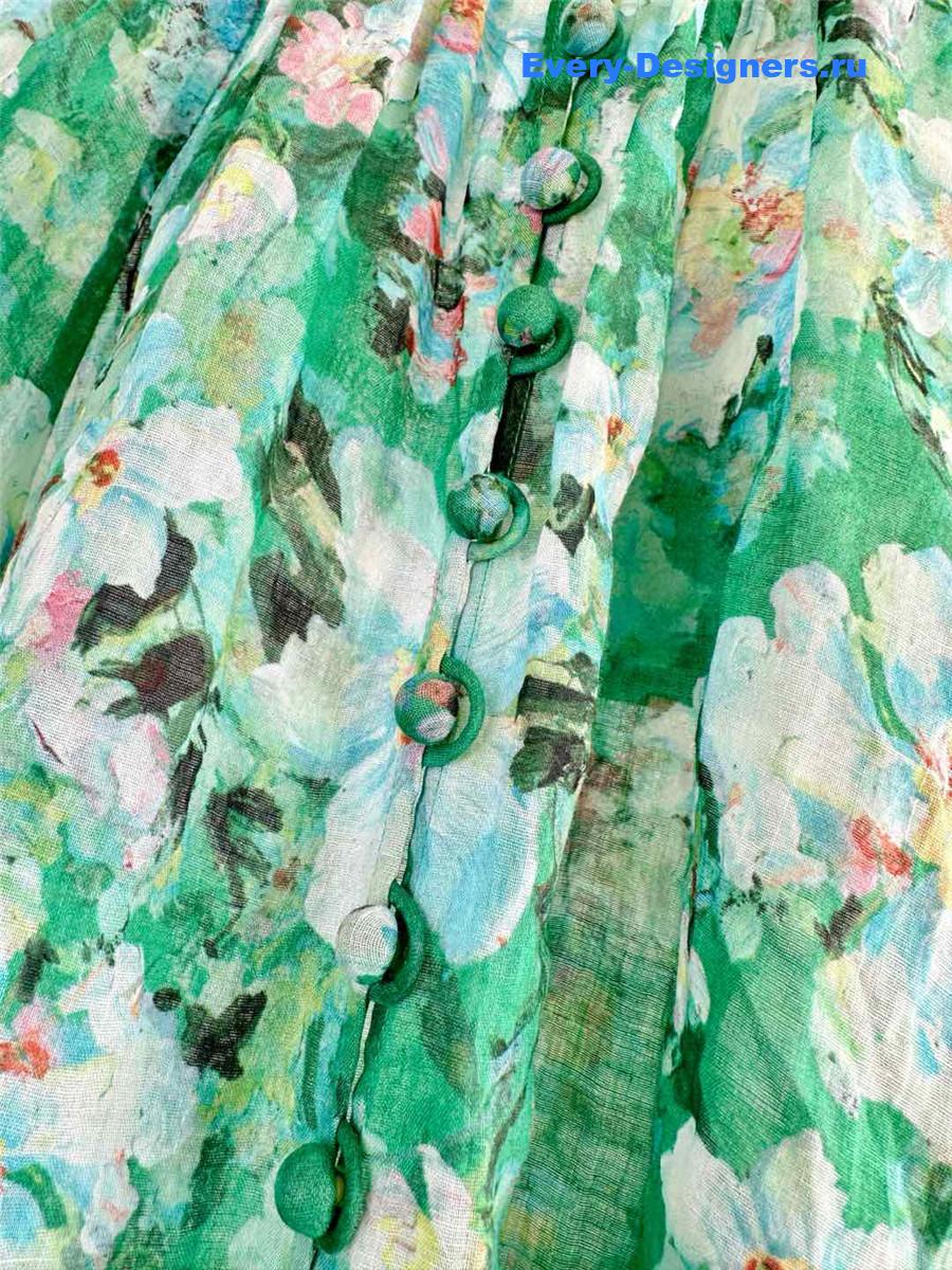 Zimm Everley Billow Blouse Green