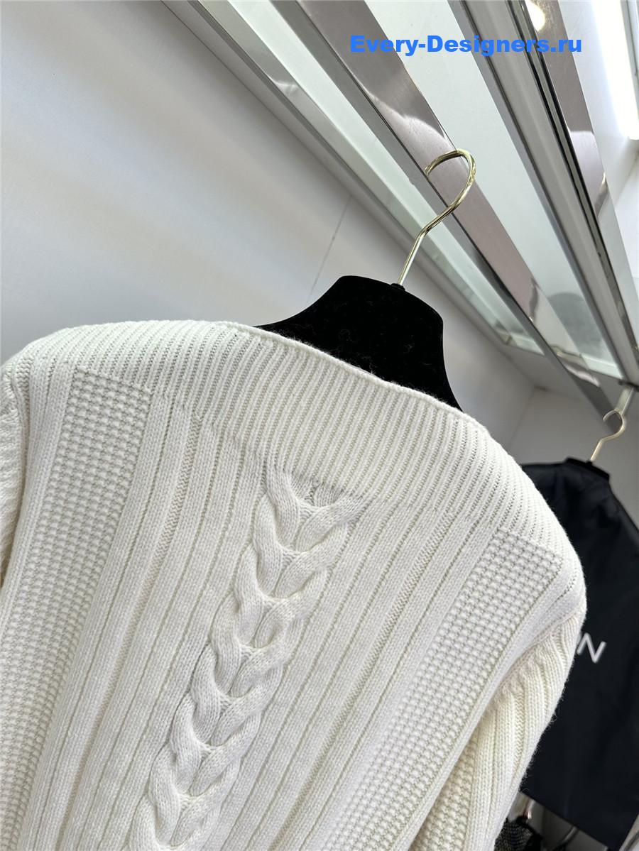 l0vis Vvtt0n white cable knit sweater