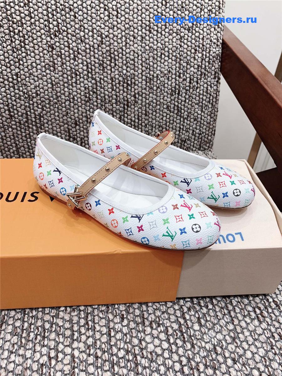 LV x TM Romy Flat Ballerina White