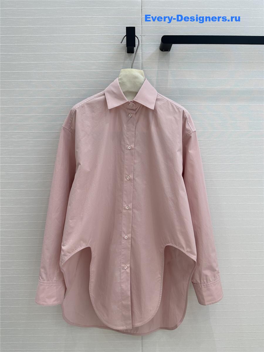L0ew* asymmetric longline shirt in pink
