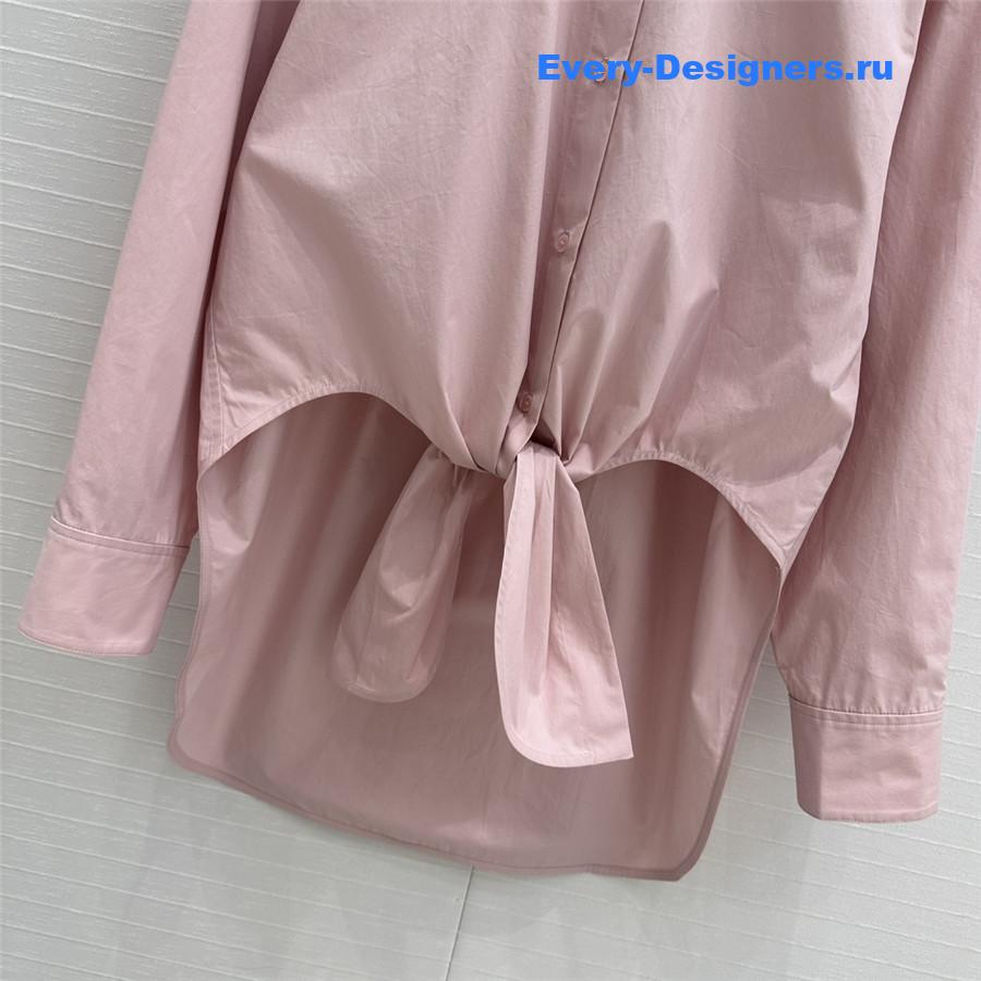 L0ew* asymmetric longline shirt in pink