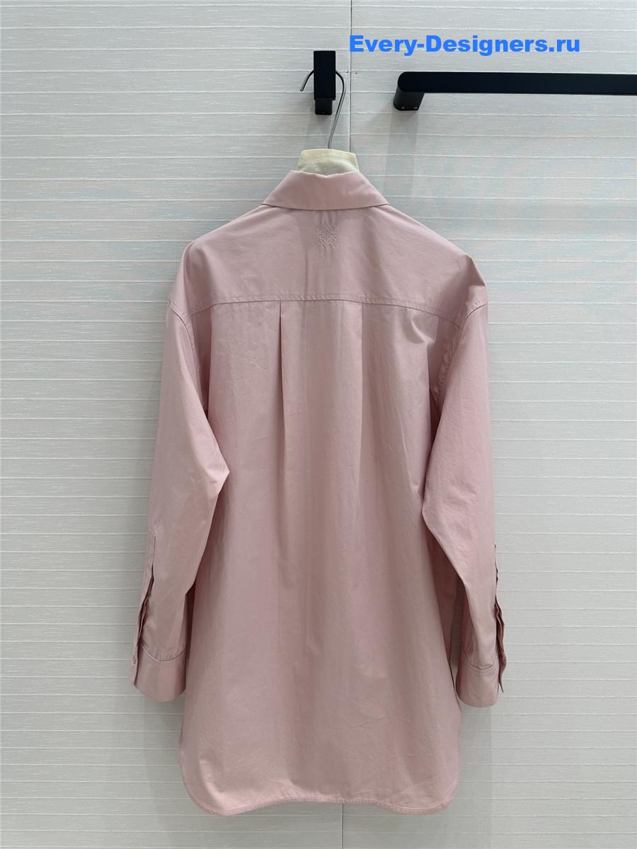 L0ew* asymmetric longline shirt in pink