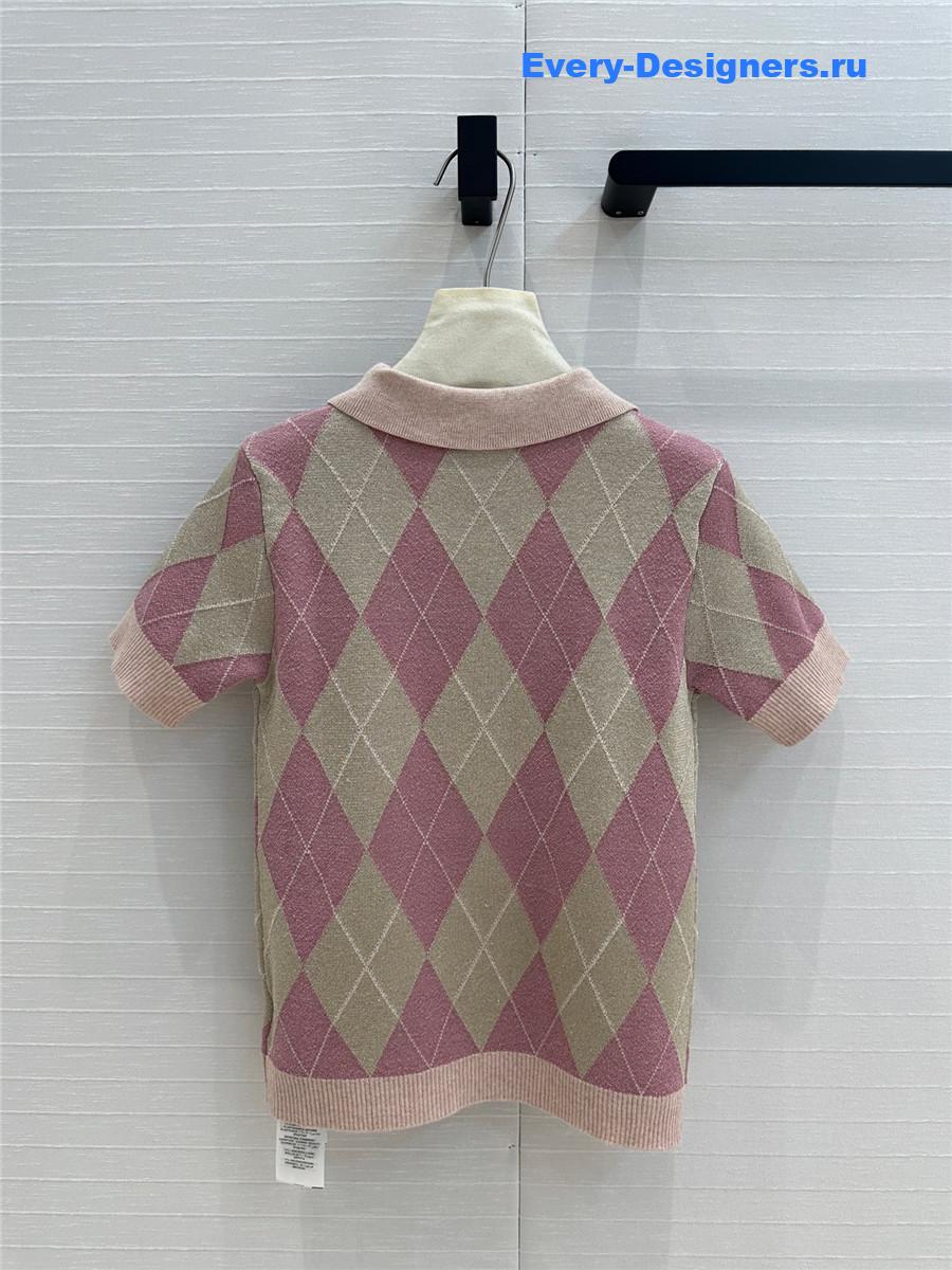 gvc*1 pink D1am0nd gold short sleeve top