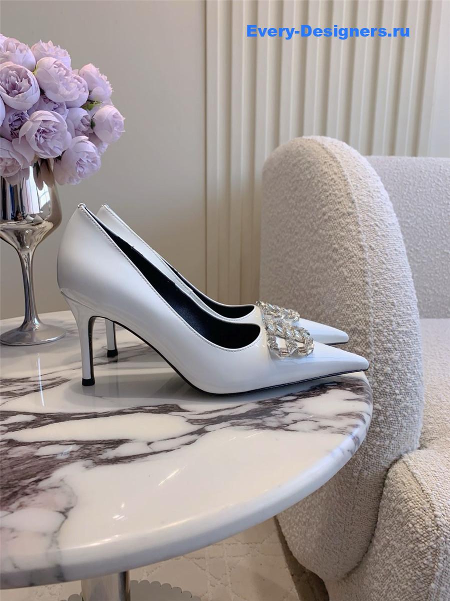 Ba1en*iaga b buckle rhinestone pumps