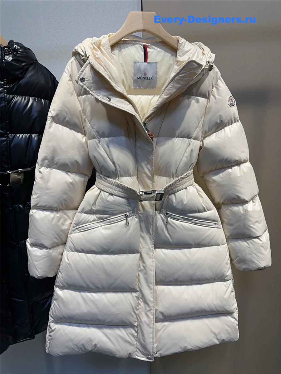 Moncler Bellevue Hooded Down Jacket Women White